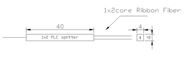G657A1 1x2 PLC Splitter Bare Fiber With SC/APC Connector