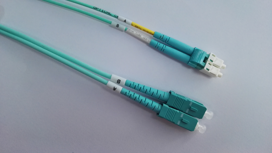 Green IEC 61754-20 LC TO SC OM3 Fiber Patch Cable