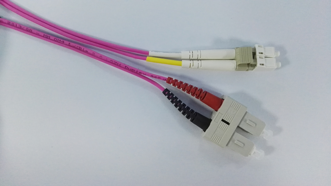 7m 10m LC TO MTRJ Patch Cable White Black Yellow Customized Length
