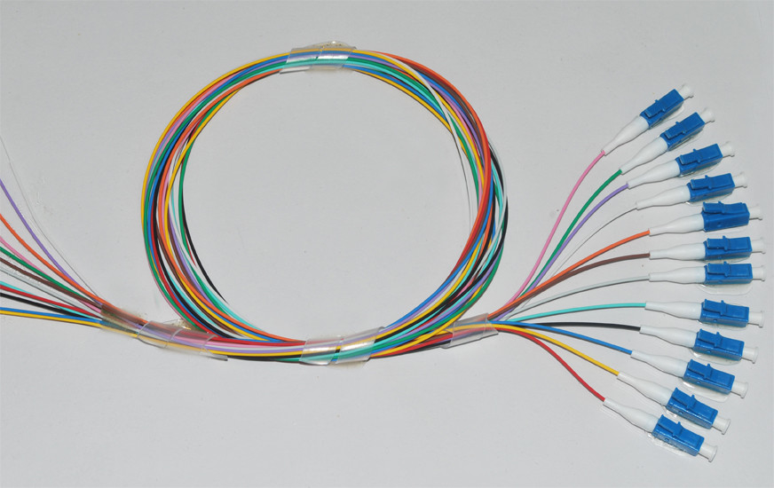Colorful PVC 0.9mm LC PC Pigtail SM/MM Fiber Optic Patch Cord