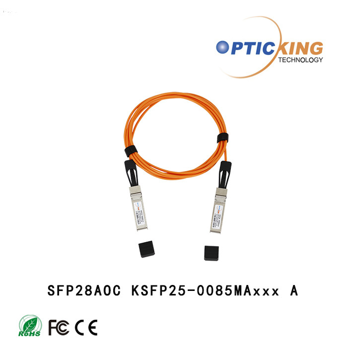 25G SFP28 AOC Optical Cable 70m On OM3 MMF Or 100m On OM4 MMF