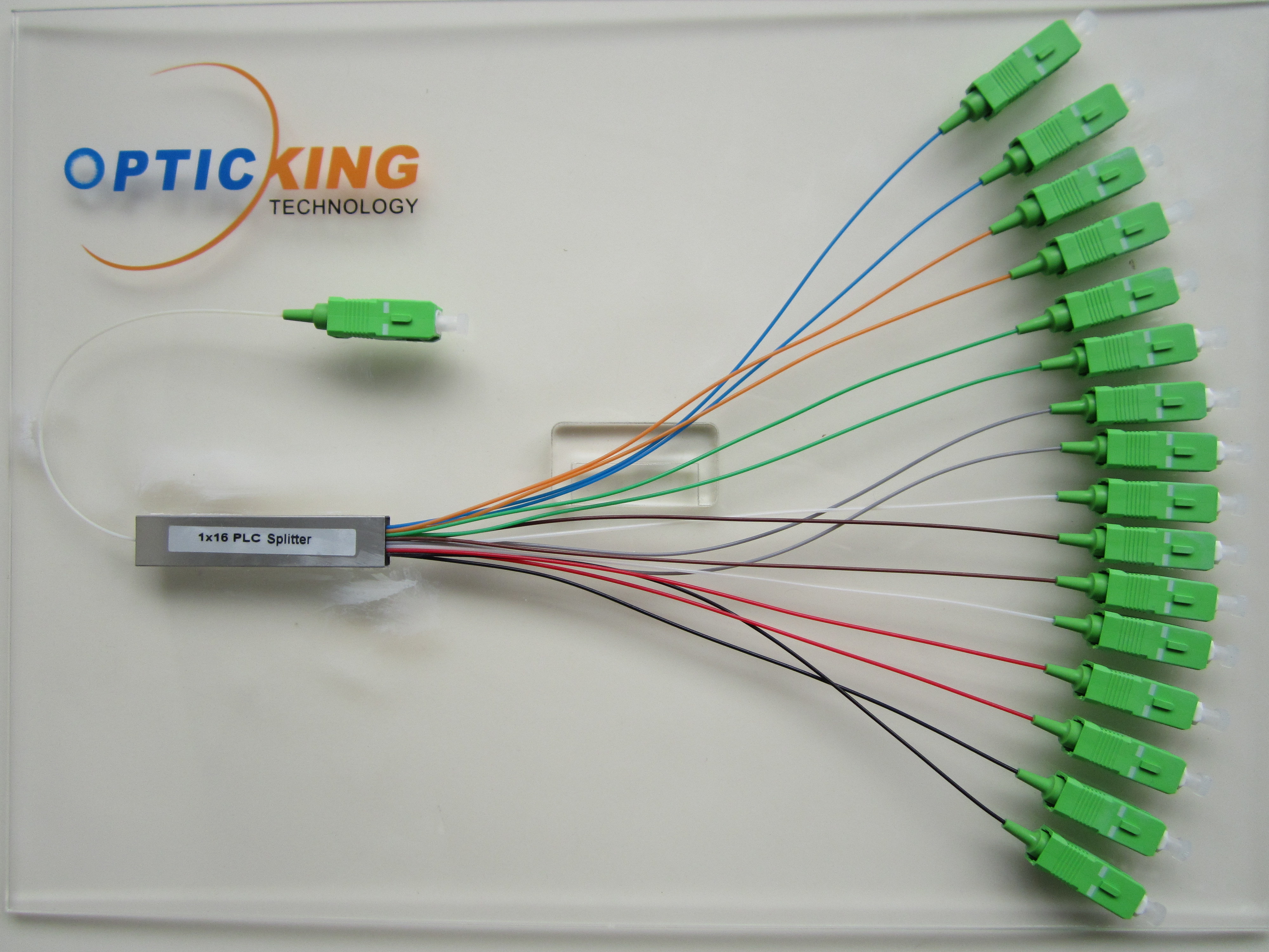 1260 To 1650nm 3.7dB Fiber Optic Splitter 1x2 For Data Communication