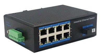 OPK-4500-1GX8GT Series   8-port 10/100/1000BASE-TX+1000Base-FX Industrial Ethernet Switch